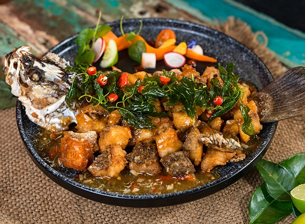 Whole Fish with Khmer Style Sweet and Sour Sauce